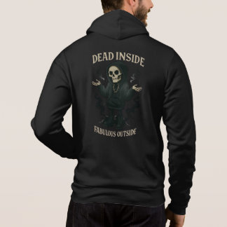 Pull À Capuche Goth Humor Streetwear -Skeleton Attitude Aesthetic