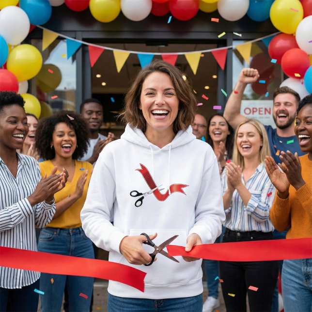 Pull À Capuche Grand Ouverture Célébration Ciseaux Couper le ruba (Créateur téléchargé)