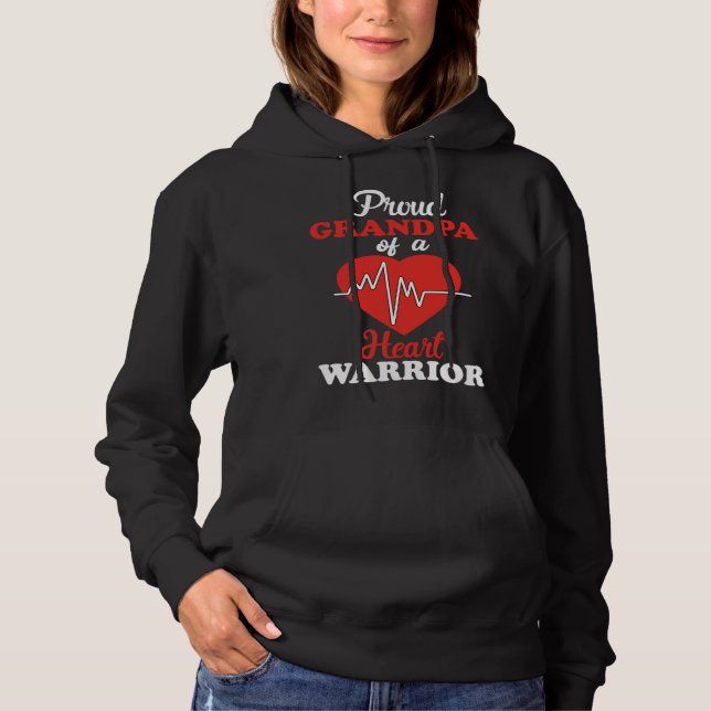 Pull À Capuche Grandpa Congenital Heart Defect Warrior CHD Awaren (Devant)