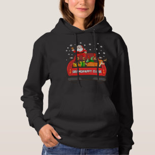 Pull À Capuche Grandpappy Claus Camion Rouge Père Noël Reindeer E