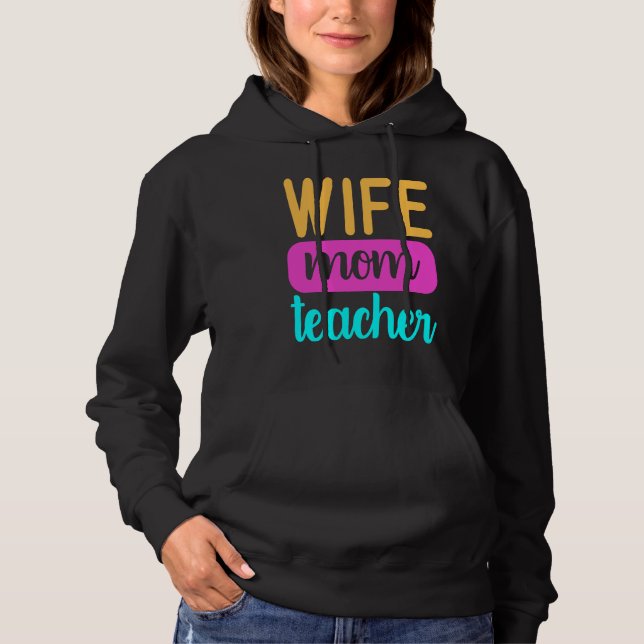 Pull À Capuche Graphic for Mama Homeschool Wife Mom Teacher (Devant)