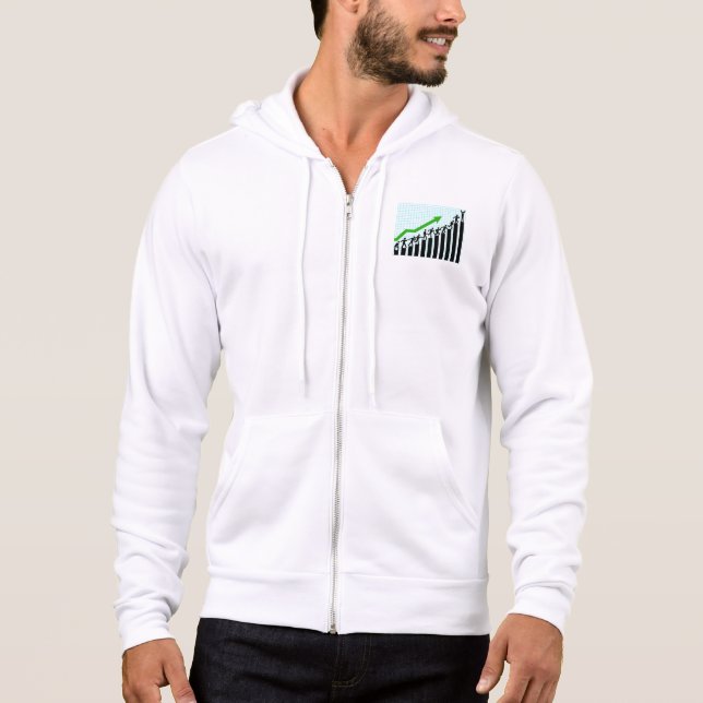 Pull À Capuche Graphique à barres de progression de réussite de c (Devant)