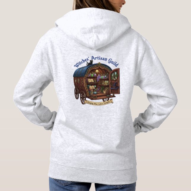 Pull À Capuche Grey Hoodie, Witches Artisan Guild (Dos)