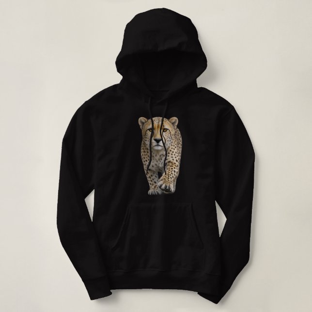 Pull À Capuche Guépard approchant (Design devant)