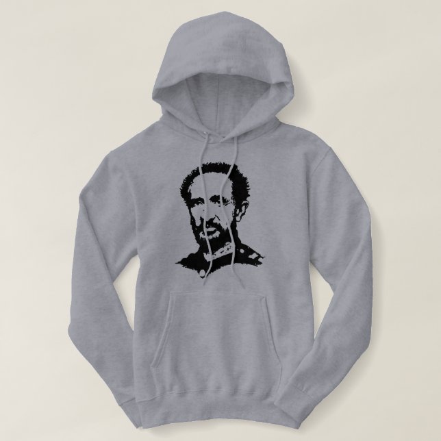 Pull À Capuche Haile Selassie - Jah - Messiah - Rastafari Hoodie (Design devant)