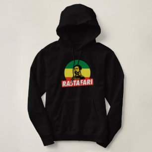 Pull À Capuche Haile Selassie Jah Rastafari Empereur Rasta Hoodie