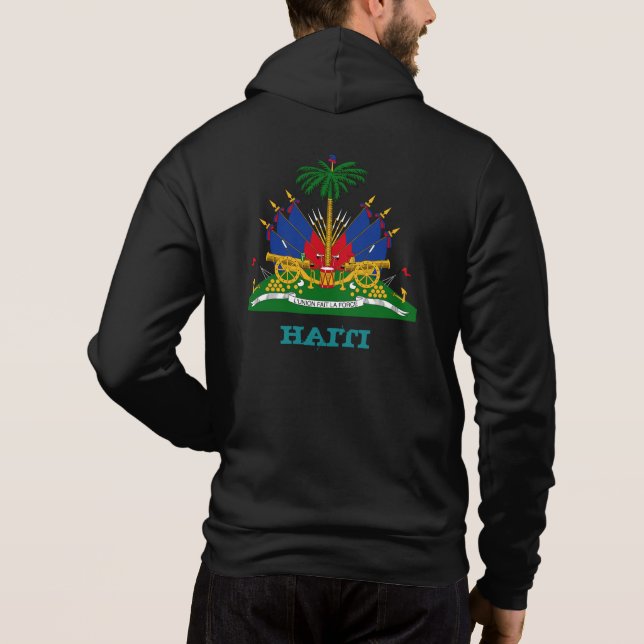 Pull À Capuche Haïti et les manteaux haïtiens d'armoiries, mode d (Dos)