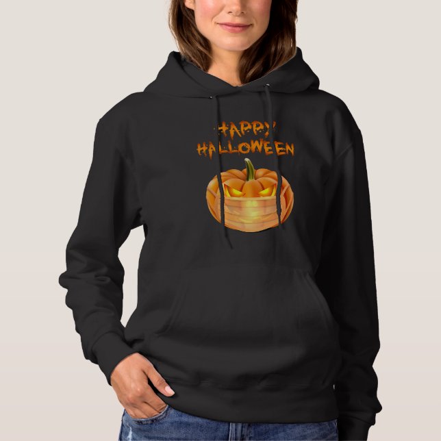 Pull À Capuche Halloween Pumpkin Wearing Face Mask Funny Jack O L (Devant)