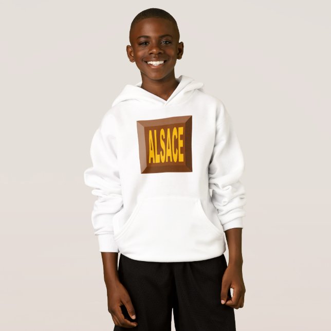 PULL  A  CAPUCHE  HANES  BLANC  ALSACE (Devant entier)