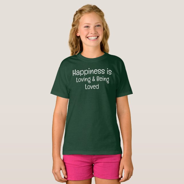 Pull À Capuche Happiness is Loving and Being Loved T-Shirt (Devant entier)