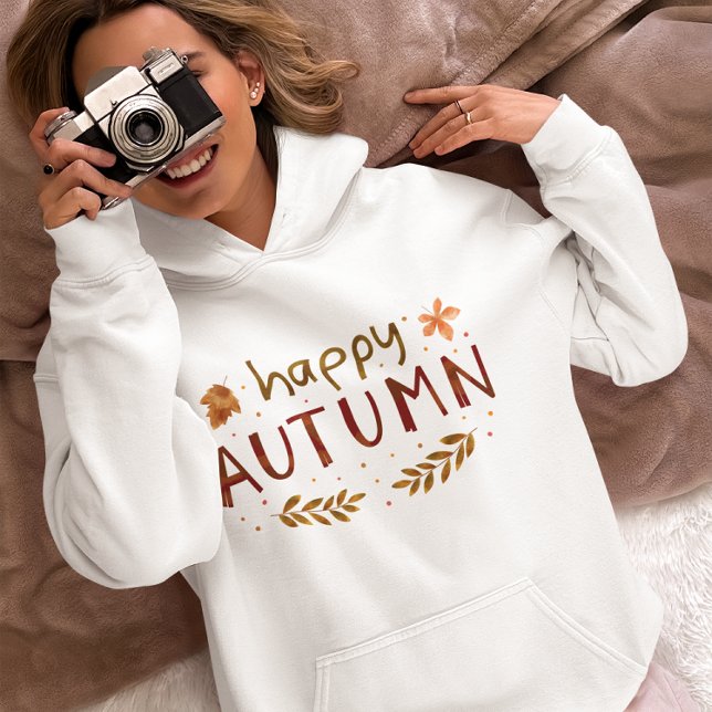 Pull À Capuche Happy Automne, Automne Vibes (Créateur téléchargé)