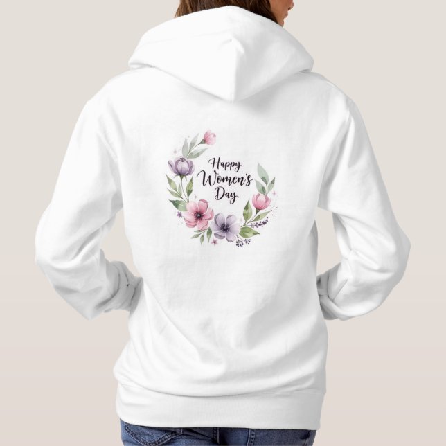 Pull À Capuche  happy women's day 2026 hoodies celebration (Dos)