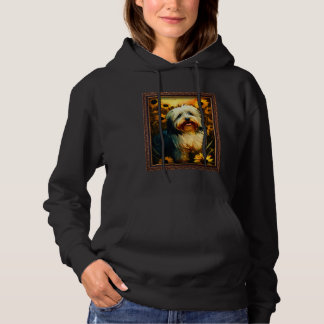Pull À Capuche Havanese Painting Sunflower Flower Mom Women Flora