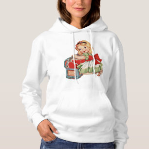 Pull À Capuche Heart Girl Enfant Retro Enfants mignons
