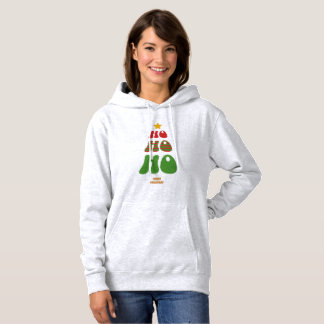 Pull À Capuche Ho Ho Ho Christmas Tree – Retro Xmas Hoodie
