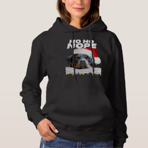 Pull À Capuche Ho Ho Nope Rottweiler mignonne Christmas Rottie