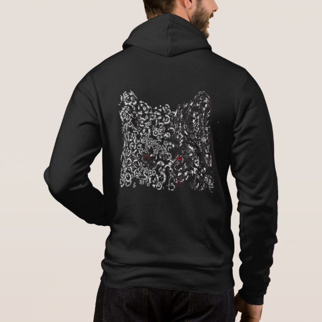 Pull À Capuche homme gris loup (Dos)