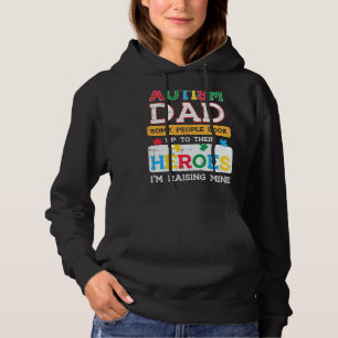 Pull À Capuche Hommes Autisme Papa Héros Je Soulage Sensibilisati