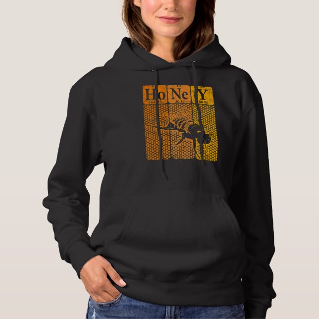 Pull À Capuche Honey Periodic Table Elements Beekeeper Retro Apia (Devant)