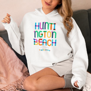 Pull À Capuche Huntington Beach California Mid Century, Pop Art,