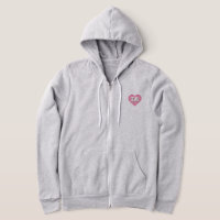 I Love Iowa - Coeur rose Fade