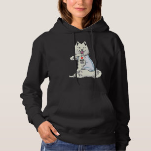 Pull À Capuche I Love Mom Tattoo American Eskimo Fête des mères