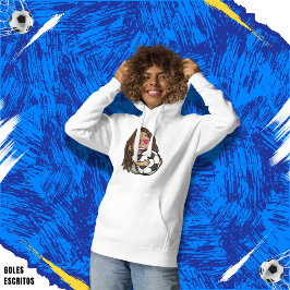 Pull À Capuche I love you football, woman with dreadlocks