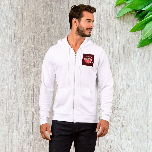 Pull À Capuche I Love You More Than Coffee Funny Quote (Créateur téléchargé)