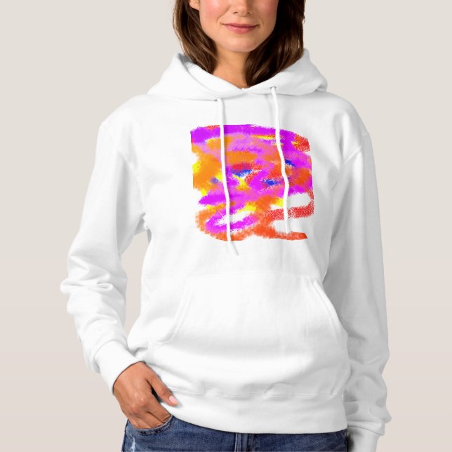 Pull À Capuche Idées de couleur stress mental abstrait (Devant)