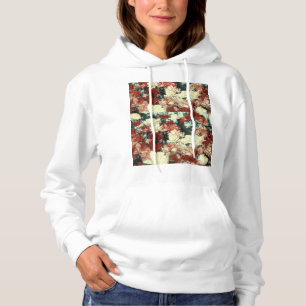 Pull À Capuche Illusion florale Sweatshirt à capot de base (blanc