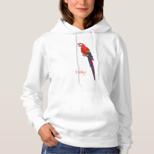 Pull À Capuche Illustration du perroquet de macaw Scarlet