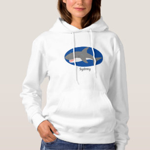 Pull À Capuche Illustration joyeuse du grand requin blanc