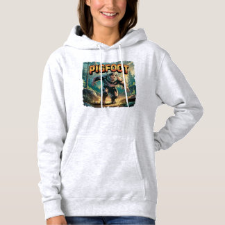 Pull À Capuche Illustration Pigfoot Combo Créature Drôle