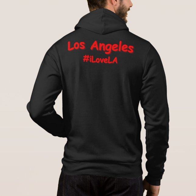 Pull À Capuche "#iLoveLA" Joli design. Acheter maintenant (Dos)