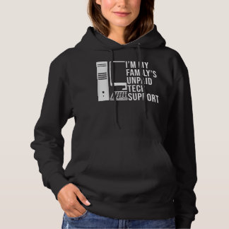 Pull À Capuche Im Mes Familles Support Technique Non Payé Drôle T
