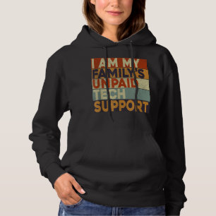 Pull À Capuche Im Mes Familles Support Technique Non Payé Retro O