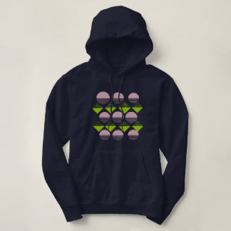 Pull À Capuche Images Abstraites en vert rose de diamants et de c