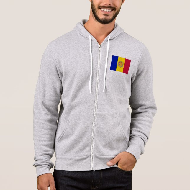 Pull À Capuche Indicateur Andorre (Devant)