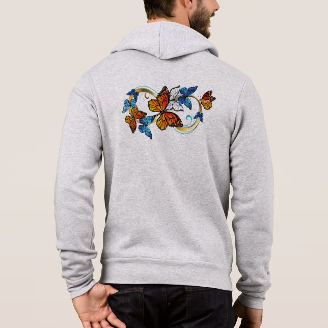 Pull À Capuche Infinité de papillons monarques (Dos)