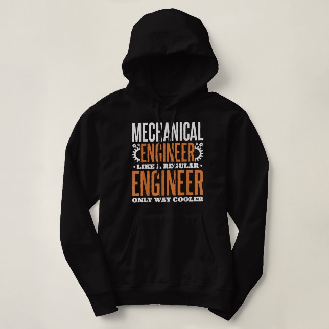 Pull À Capuche Ingénieur mécanique pour femmes Ingénieur mécaniqu (Design devant)