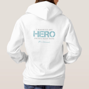 Pull À Capuche J'ai épousé mon héros - la femme du marin