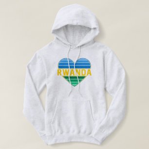 Pull À Capuche J'aime le Rwanda, le coeur rwandais rwandais