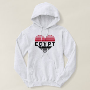 Pull À Capuche J'aime l'Egypte, le coeur égyptien