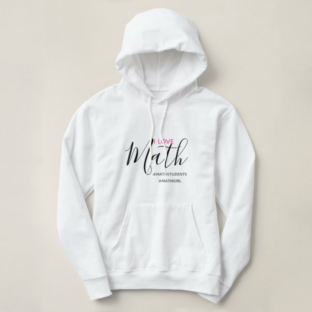 Pull À Capuche J'aime les maths (Design devant)