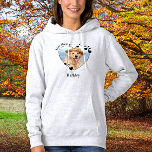 Pull À Capuche J'aime mon chien personnalisé Coeur mignon Pet Pho