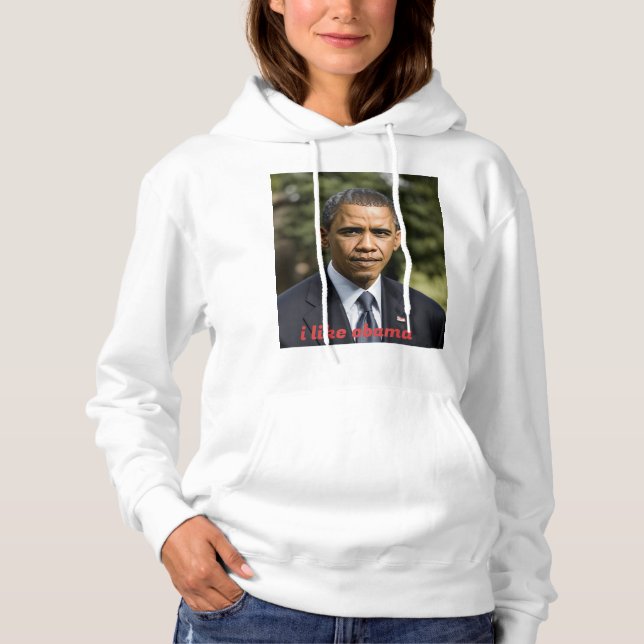 Pull À Capuche J'aime Obama (Devant)