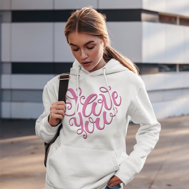 Pull À Capuche J'aime rose (Créateur téléchargé)