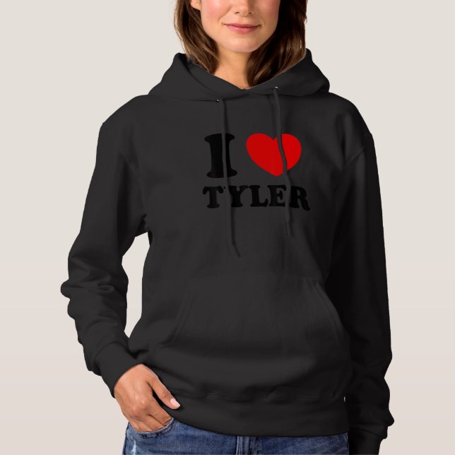 Pull À Capuche J'aime Tyler (Devant)
