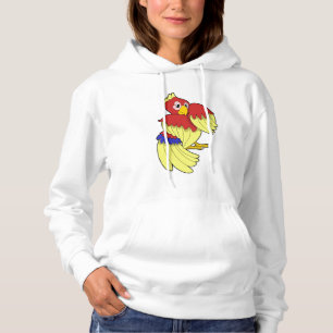 Pull À Capuche Jaune rouge perroquet