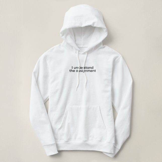 Pull À Capuche Je comprends l'affectation (Design devant)